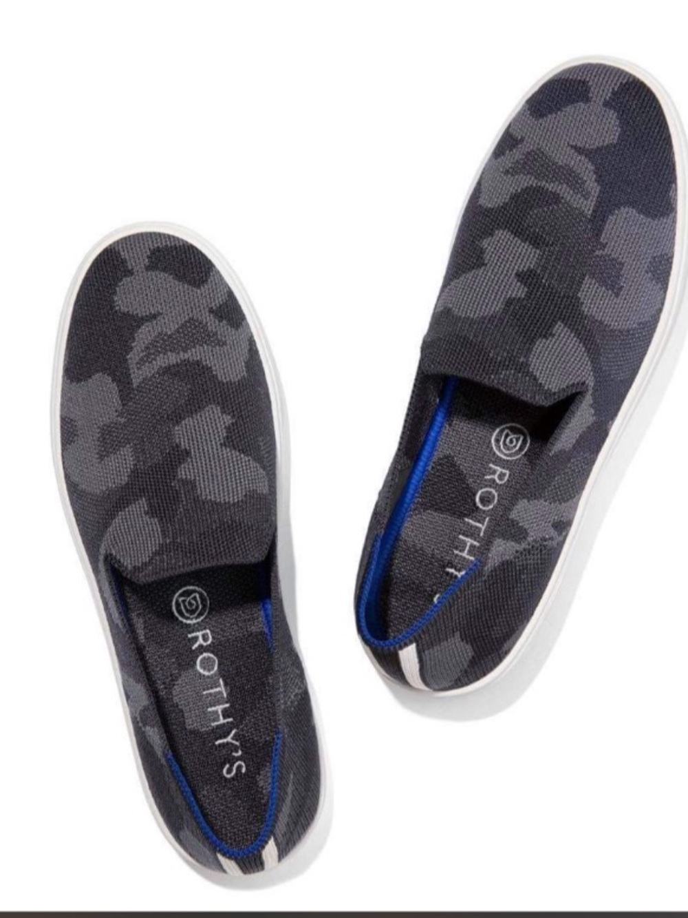 ROTHYS grey camo the original slip on sneaker 9.5